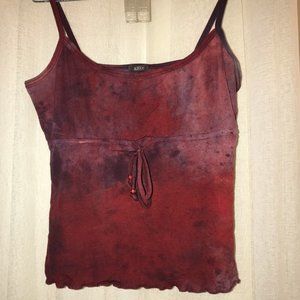 💰4/$25 Cranberry Tie-dyed Spaghetti Strap Tank